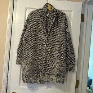 J. Jill long cardigan size petite L.  Black and light gray.